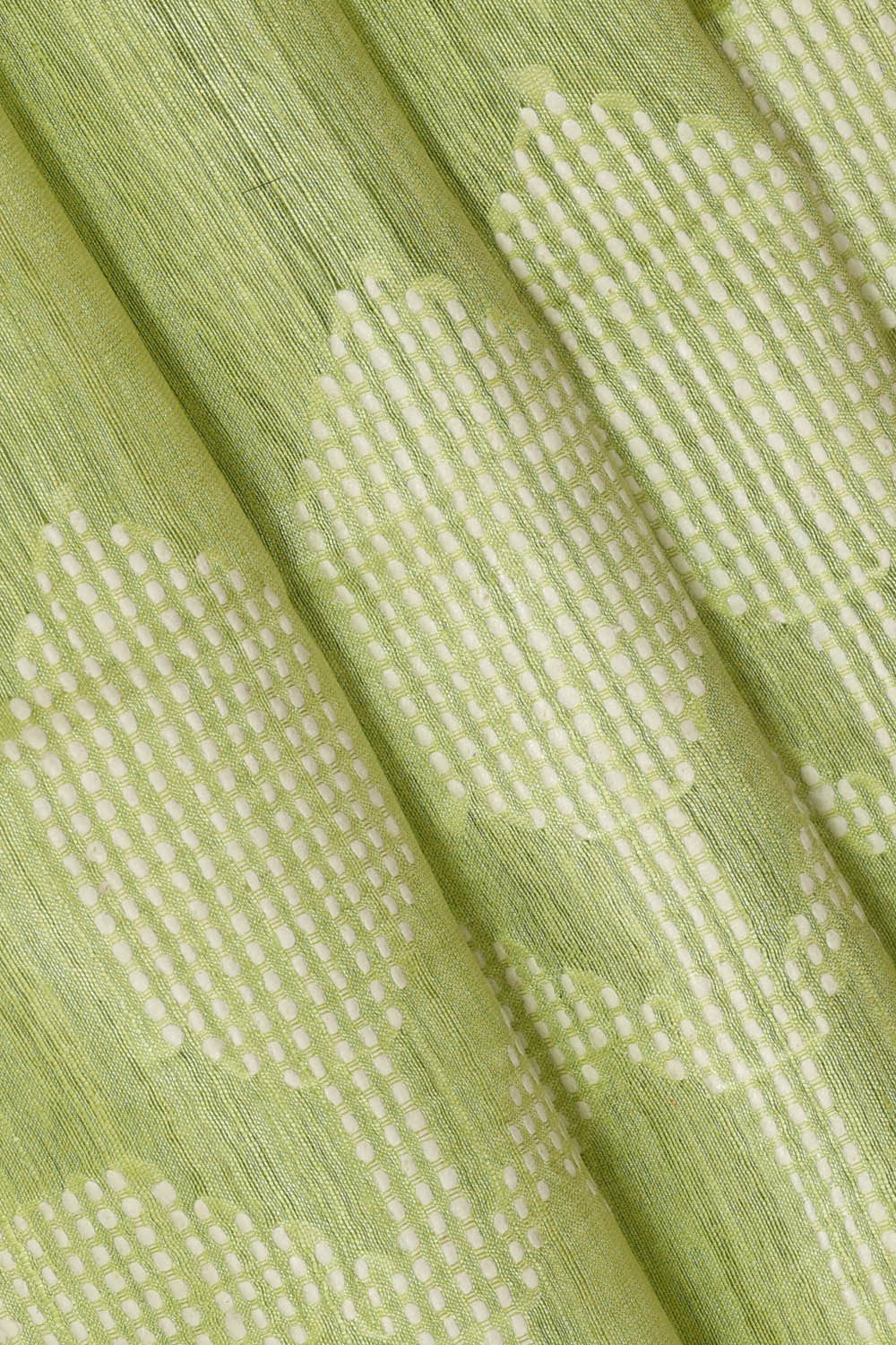 Image of Tussar Pista Green Embroidered Saree